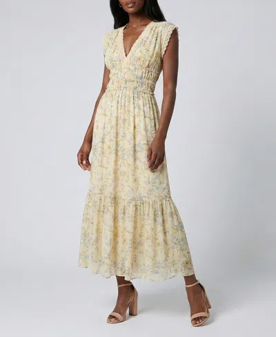 Taylor Women's Lace Trim Smocked Waist Dress