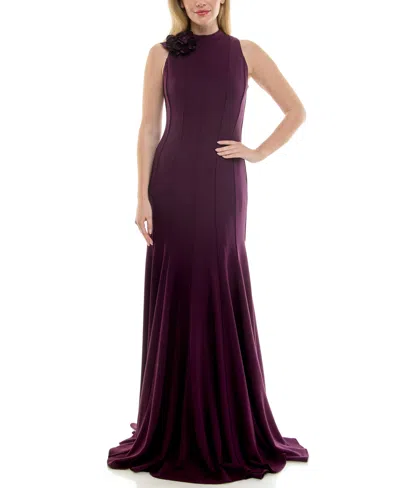 Taylor Women's Mock Neck Cocktail Dress In Purple
