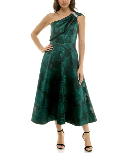 Taylor Women's One-shoulder Midi Dress In Green