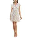 Taylor Eyelet Mini Dress In Whitetan