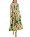 Taylor Women's Printed Sweetheart Fit & Flare Dress