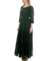 Taylor Women's Scoop Neck Tiered A-line Dress In Green