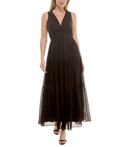 Taylor Women's Sleeveless Chiffon Maxi Dress