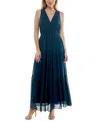 Taylor Women's Sleeveless Chiffon Maxi Dress In Blue