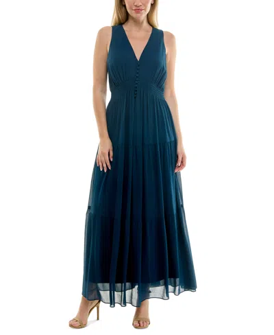 Taylor Women's Sleeveless Chiffon Maxi Dress