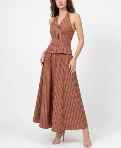 Taylor Women's Striped Drop Waist V-neck Dress In Multi