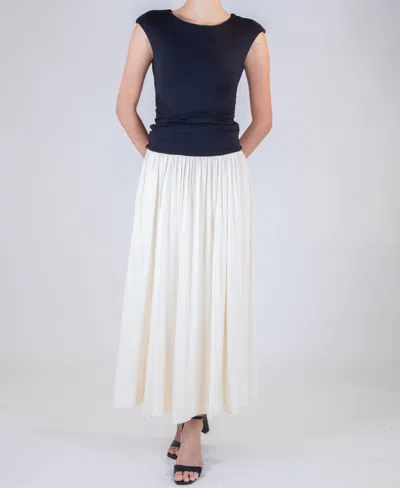 Taylor Women's Two-toned Drop Waist Crewneck Dress In Multi