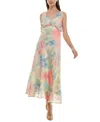 Taylor Chiffon Midi Dress In Eggshell Musk Mist
