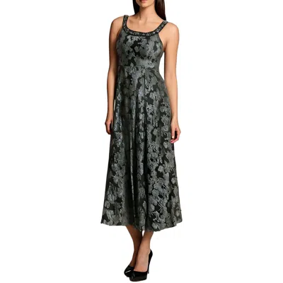 Taylor Womens Embellished Polyester Fit & Flare Dress