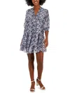 TAYLOR WOMENS PARTY MINI FIT & FLARE DRESS