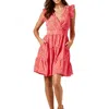 Taylor Womens Printed Chiffon Fit & Flare Dress
