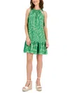 Taylor Womens Tassel Polyester Halter Dress In Multi