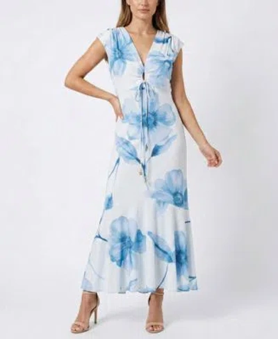 Taylor Womens V Neck Fit Flare Dress In Multi
