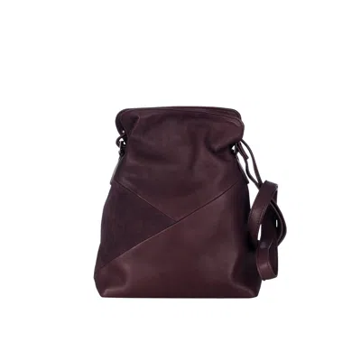 Taylor Yates Women's Pink / Purple Tilly Mini Hobo Leather & Suede In Plum In Burgundy