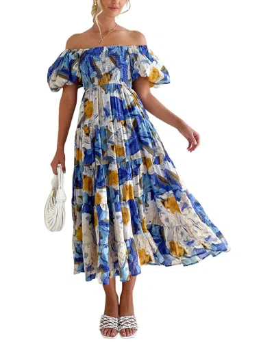 Tazga Midi Dress In Multi