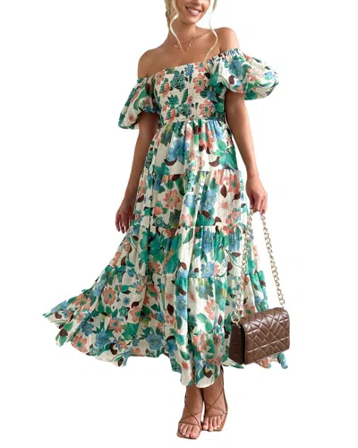 Tazga Midi Dress In Multi