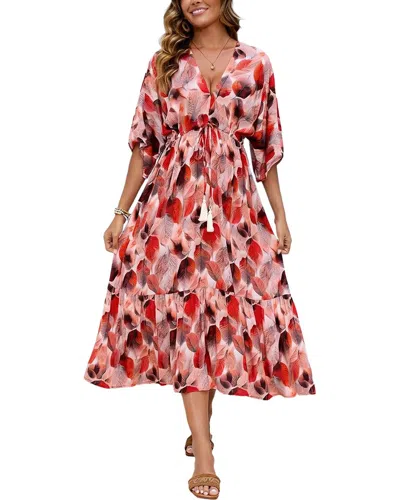 Tazga Midi Dress In Multi
