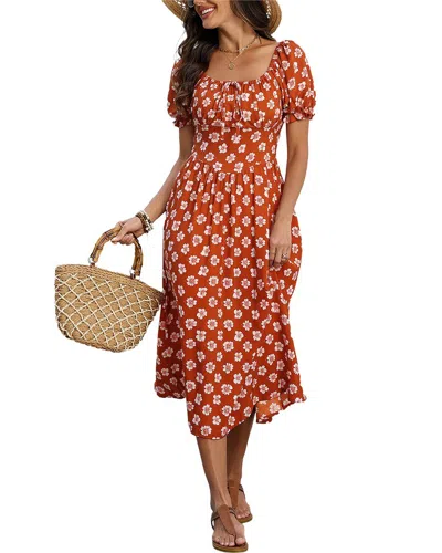 Tazga Midi Dress In Multi