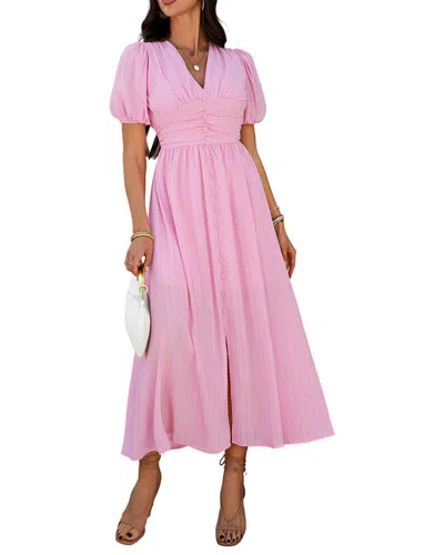 Tazga Midi Dress In Pink