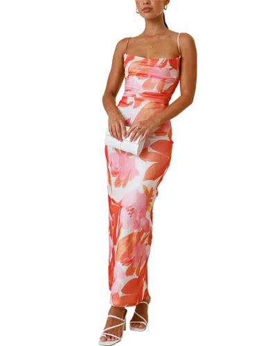 Tazga Sleeveless Print Maxi Dress In Multi