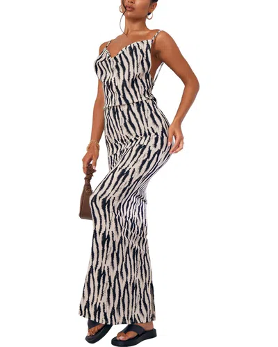 Tazga Sleeveless Solid Maxi Dress In Multi