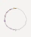 Tbalance Crystals Point Ametrine And Clear Quartz Crystal Healing Gemstone Necklace In Multi