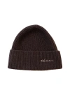 Tbco Cashmere & Merino Ribbed Beanie In Brown
