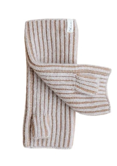 Tbco Cashmere & Merino Ribbed Two-tone Wrist Warmers In Neutral