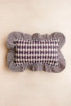 Tbco Cotton Harlequin Ruffle Pillowcase In Camel Harlequin At Urban Outfitters