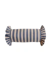Tbco Cotton Ruffle Stripe Pillowcase In Blue