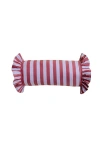 Tbco Cotton Ruffle Stripe Pillowcase In Red