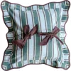 Tbco Cotton Stripe Bow Pillowcase In Green