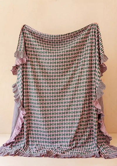 Tbco Harlequin Cotton Duvet Cover In Pink