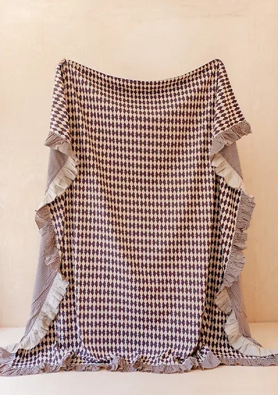 Tbco Harlequin Cotton Duvet Cover In Burgundy