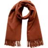 Tbco Lambswool Block Color Blanket Scarf In Brown