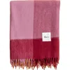 Tbco Lambswool Check Throw Blanket In Pink