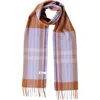 Tbco Lambswool Checkered Skinny Scarf In Multi