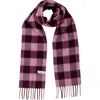 Tbco Lambswool Checkered Skinny Scarf In Purple