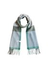 Tbco Lambswool Geomteric Pattern Oversized Scarf In Gray
