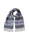 Tbco Lambswool Geomteric Pattern Oversized Scarf In Gray