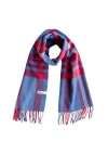 Tbco Lambswool Geomteric Pattern Oversized Scarf In Multi