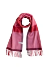 Tbco Lambswool Geomteric Pattern Oversized Scarf In Pink