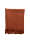Tbco Lambswool Throw Blanket In Brown