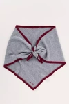 Tbco Large Triangle Wool Scarf In Gray