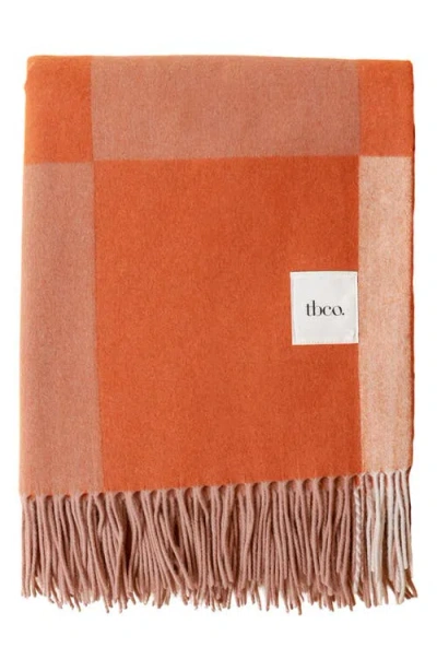 Tbco Merino Wool & Cashmere Blanket In Apricot