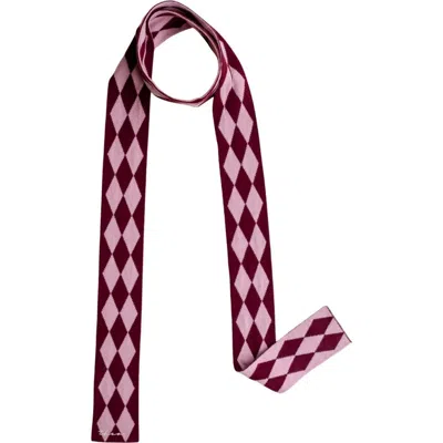 Tbco Merino Wool Harlequin Skinny Scarf In Multi