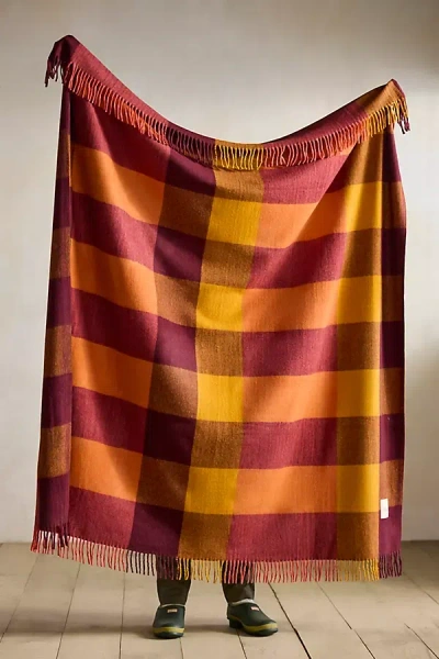 Tbco Ochre Check Throw Blanket
