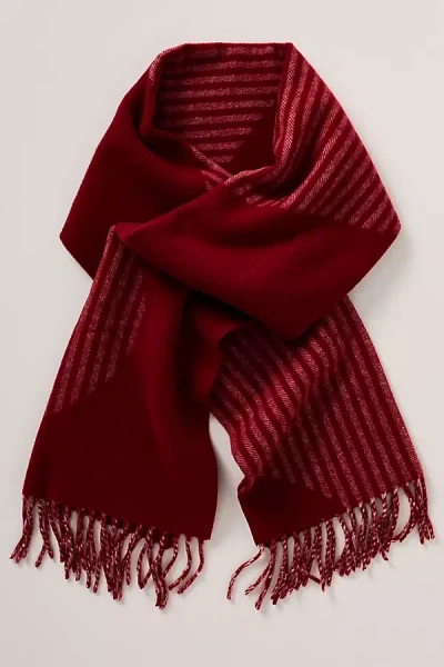 Tbco Oversized Fringe Scarf In Red
