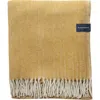 Tbco Recycled Wool Blend Throw Blanket In Yellow