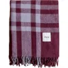 Tbco Recycled Wool Checkered Throw Blanket In Purple